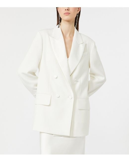 Max Mara White Double-Breasted Blazer