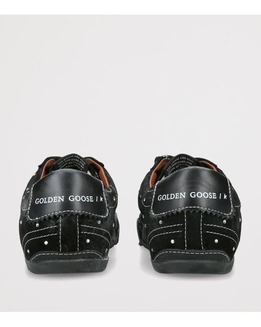 Golden Goose Deluxe Brand Black Suede Embellished True Star Sneakers