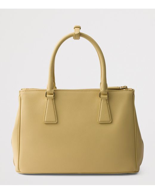 Prada Natural Medium Leather Galleria Top-Handle Bag