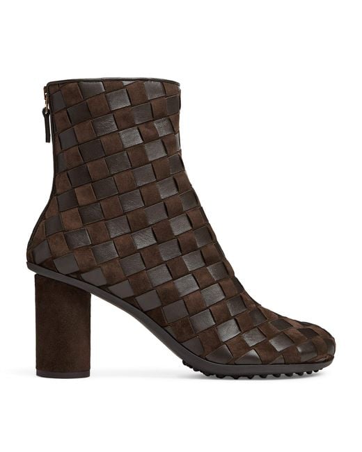 Bottega Veneta Brown Leather Atomic Ankle Boots 75