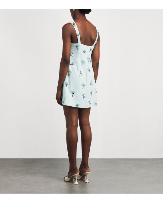 Jonathan Simkhai Blue Embellished Ella Mini Dress