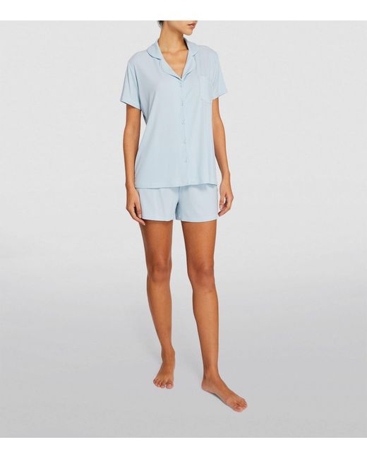 Skims Blue Soft Lounge Short Pyjama Set