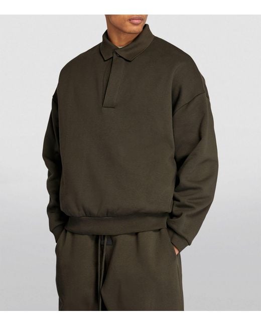 Fear Of God Green Cotton-blend Polo Sweatshirt for men