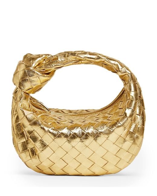 Bottega Veneta Mini Metallic Leather Jodie Top-Handle Bag