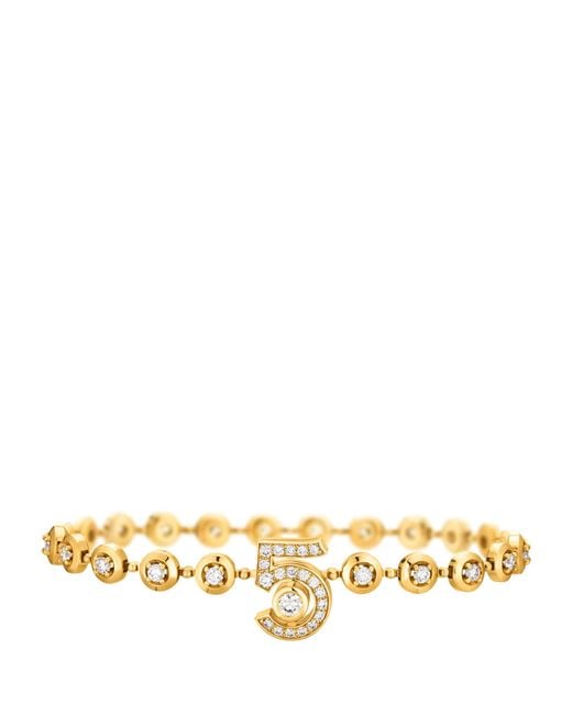 Chanel Metallic And Diamond Eternal N°5 Diamond Line Bracelet