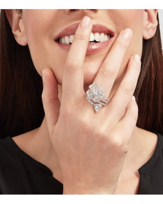 BVLGARI White And Diamond Fiorever Ring
