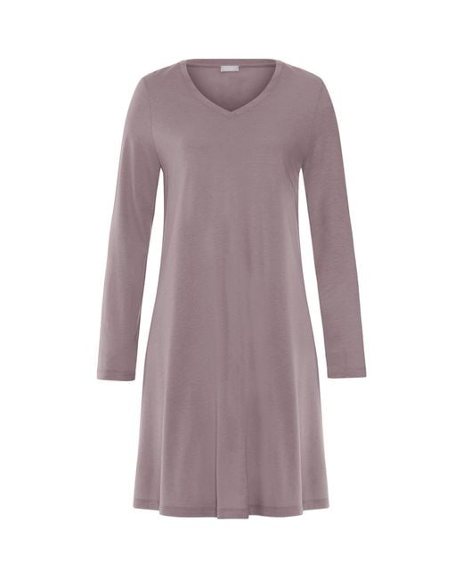 Hanro Purple Cotton-Modal Sleep & Lounge Nightdress