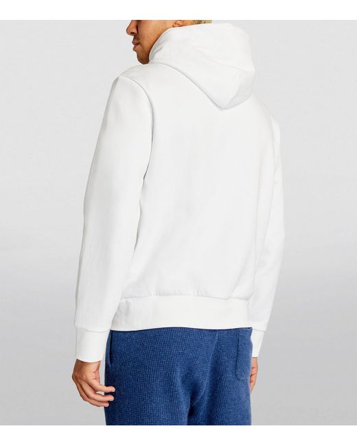 Polo Ralph Lauren Double Knit Polo Hoodie in White for Men Lyst