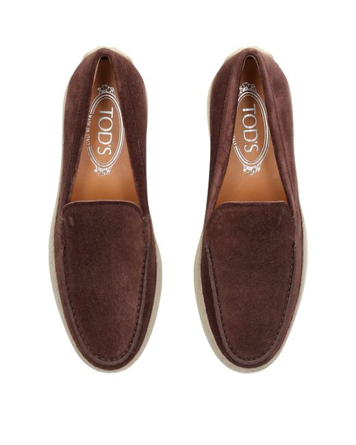 Tod's Brown Suede Gommino Loafers