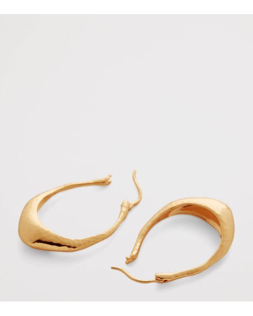 Monica Vinader Metallic Medium Vermeil Deia Hoop Earrings