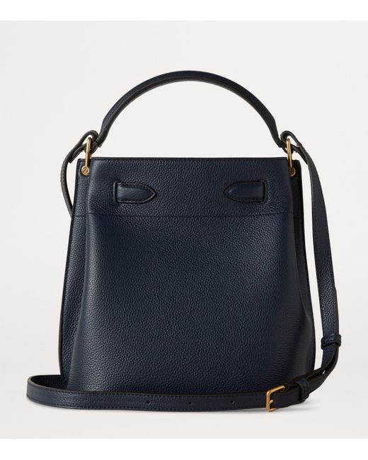 Mulberry Blue Leather Islington Bucket Bag