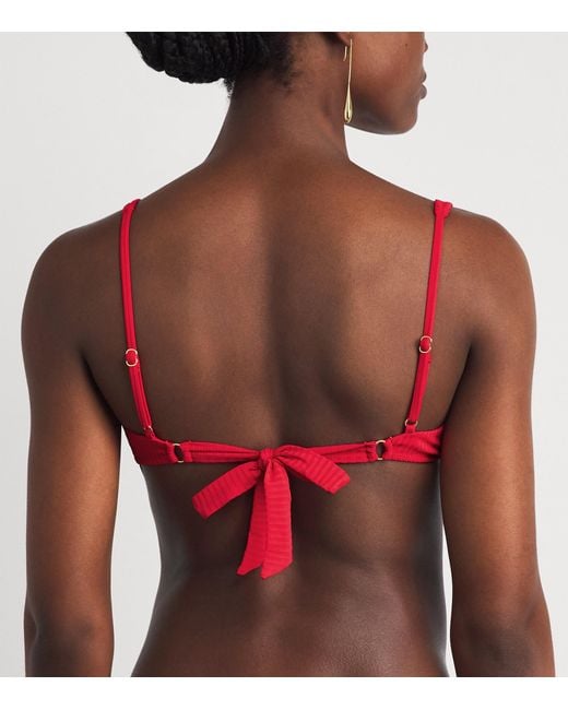 Melissa Odabash Red Noto Bikini Top