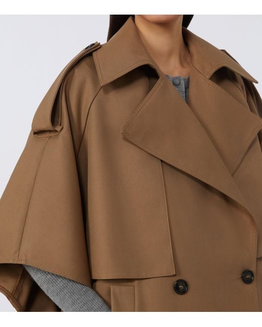 Max Mara Brown Cashmere Double-Breasted Cape