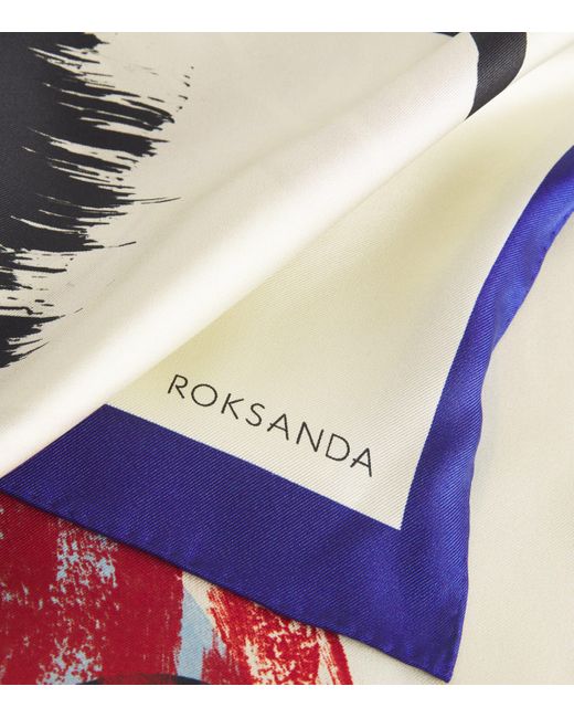 Roksanda Blue Silk Picaz Scarf