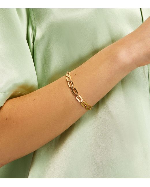 SHAY Natural Yellow Gold Deco Chain Bracelet