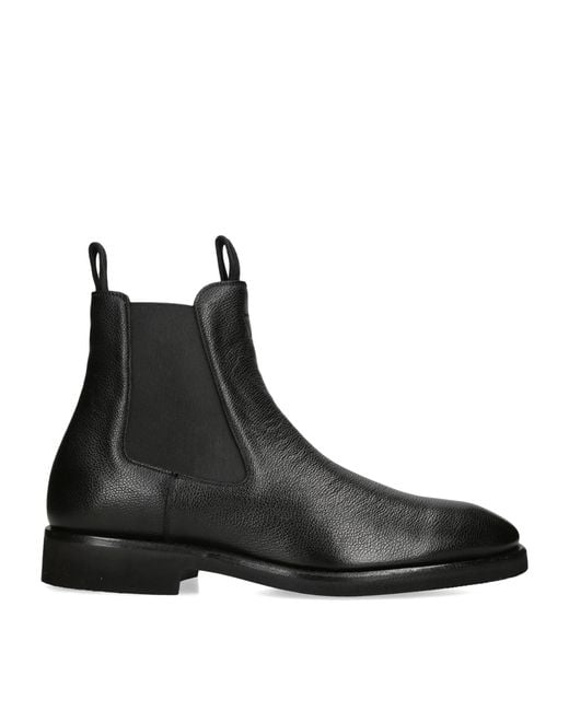Tom Ford Black Leather Owen Chelsea Boots for men