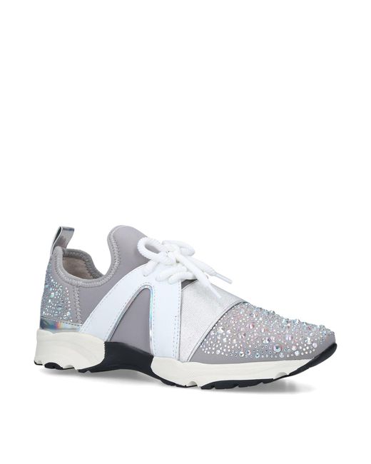 Carvela Kurt Geiger White Lament Bling Sneakers