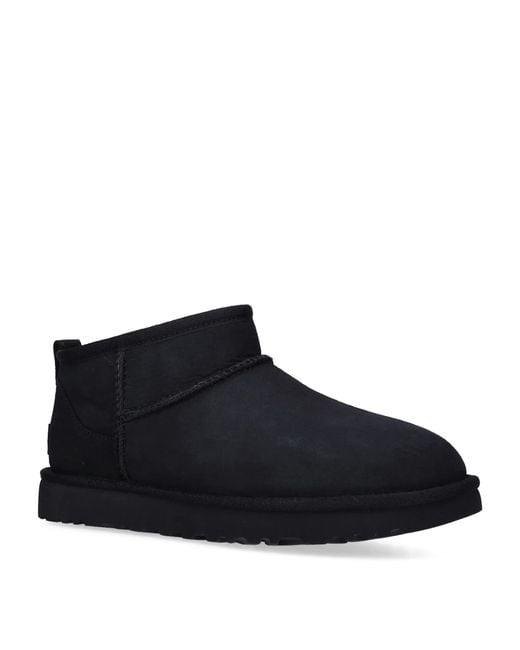 Ugg Blue Suede Classic Ultra Mini Boots