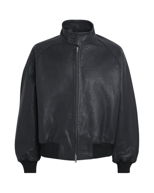 Studio Nicholson Black Over Leather Jacket for men