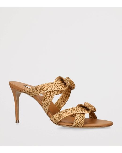 Casadei Metallic Leather Mariposa Mules 80
