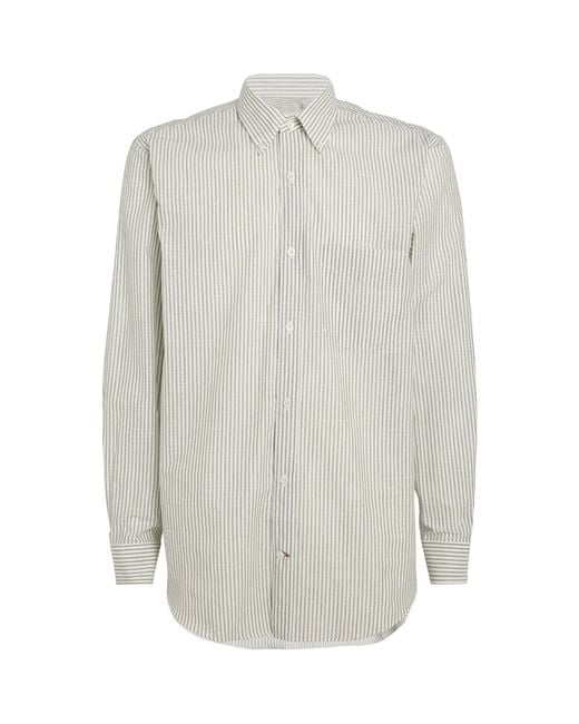 James Purdey & Sons White Striped Button-down Shirt for men