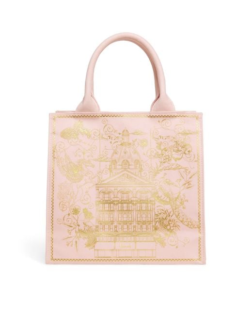Harrods Natural Small Building Shopper Bag