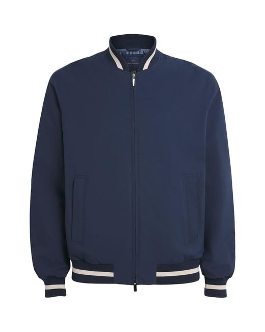 Paul & Shark Blue Typhoon Platinum Bomber Jacket for men