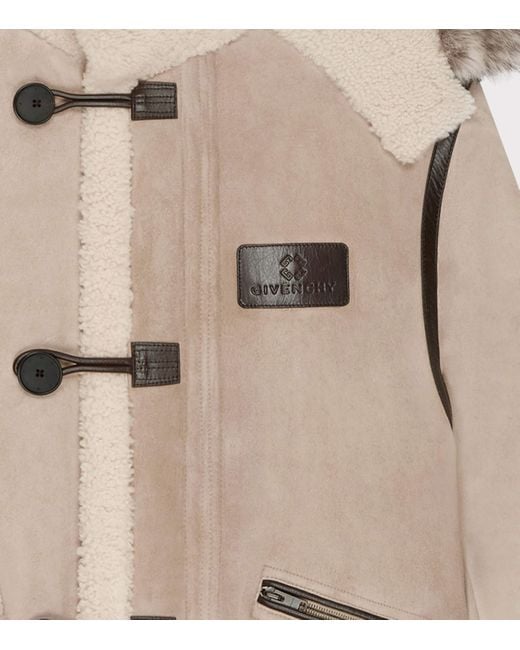 Givenchy Natural Shearling Duffle Coat for men