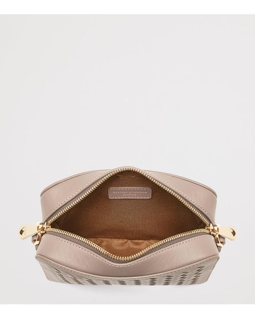 Aspinal Brown Leather Camera Cross-Body Bag