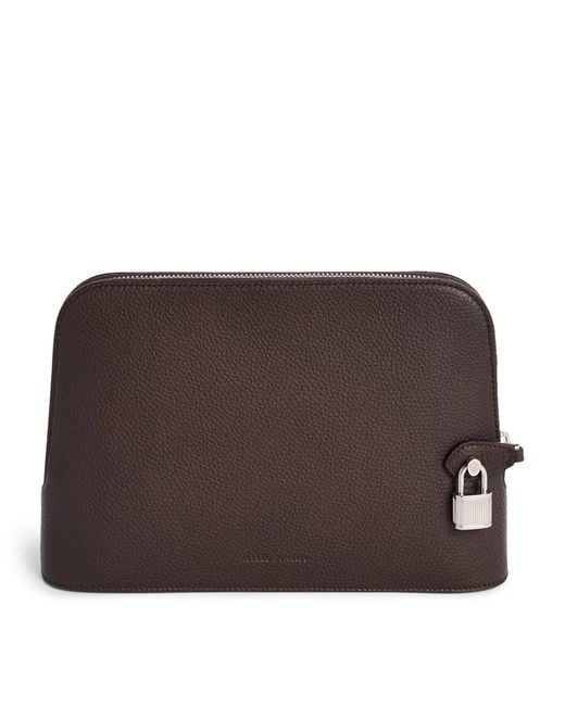 Dunhill Brown Leather Bourdon 27 Pouch for men