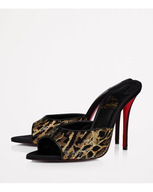 Christian Louboutin Multicolor Miss Z Embellished Mules 100