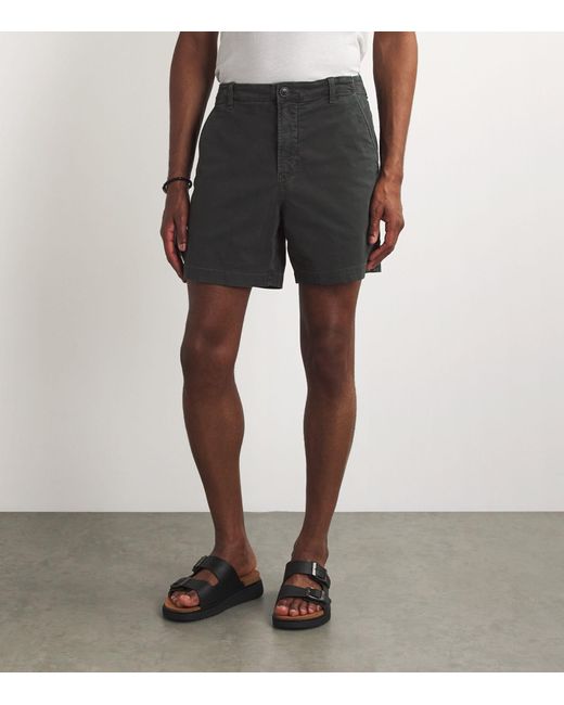 Citizens of Humanity Black Cotton Twill Finn Chino Shorts for men