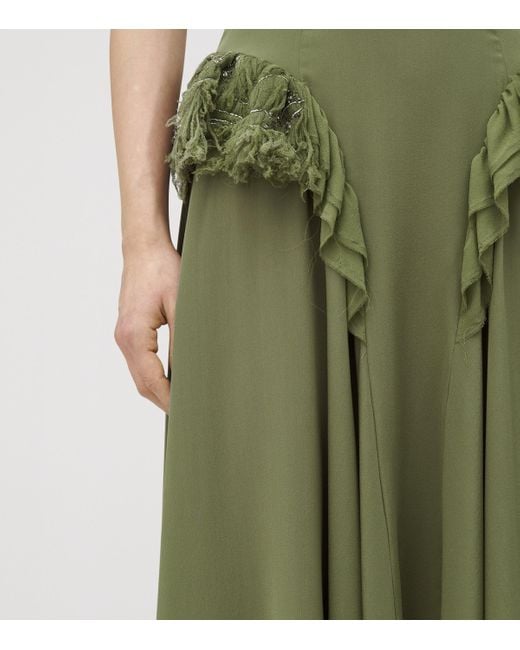 mcqueen green dress Alexander McQueen Silk-Cady Peplum Gown UFO No More