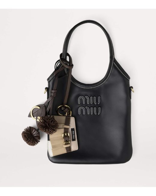 Miu Miu Metallic Leather Mini Skirt Keyring