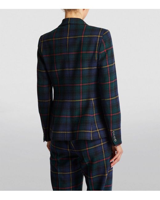 Polo Ralph Lauren Blue Wool Tartan Blazer