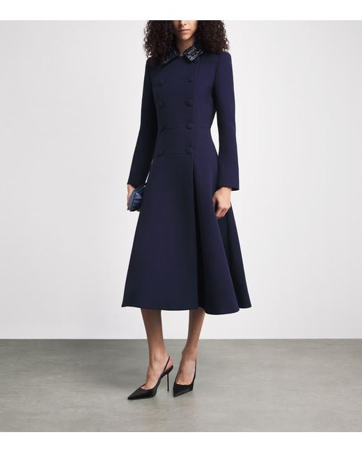 Safiyaa Blue Double-Breasted Lucilla Jacket