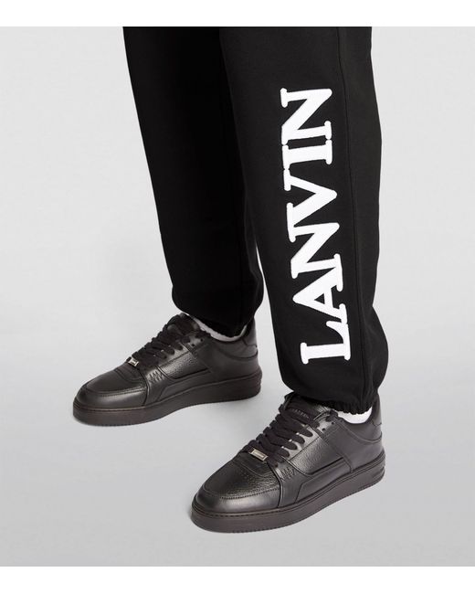 Lanvin Black X Future Logo Embroidered Sweatpants for men