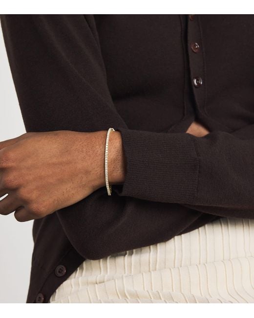 Harrods Natural And Diamond Tennis Bracelet