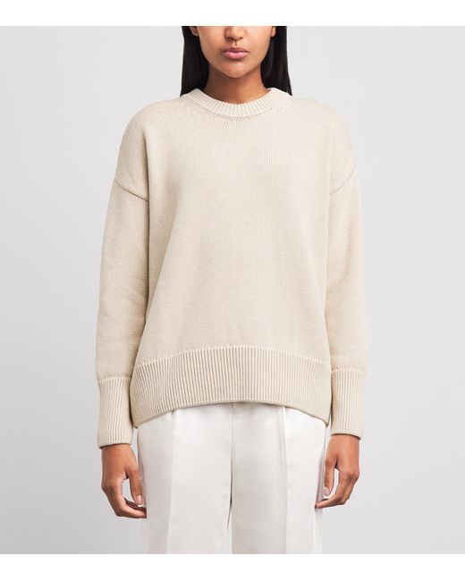 With Nothing Underneath White Cotton Cornwall Sweater