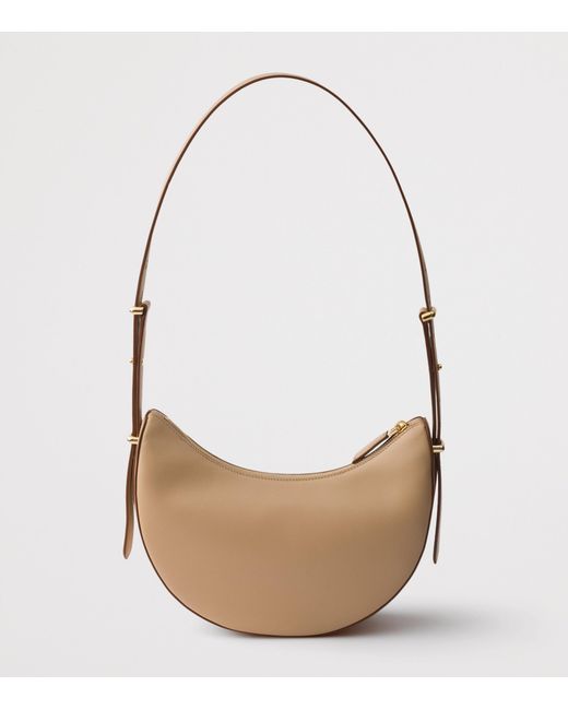 Prada Metallic Leather Arqué Shoulder Bag