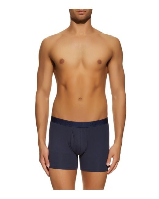 Derek Rose Blue Jack Pima Cotton Trunks for men