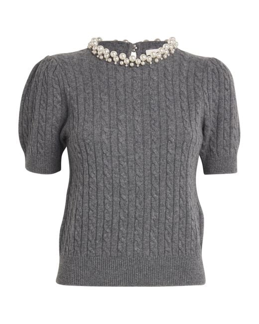 Sandro Gray Wool-Cashmere Sweater