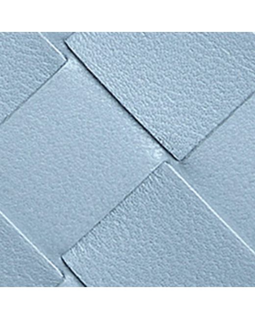 Bottega Veneta Blue Leather Intrecciato Card Holder