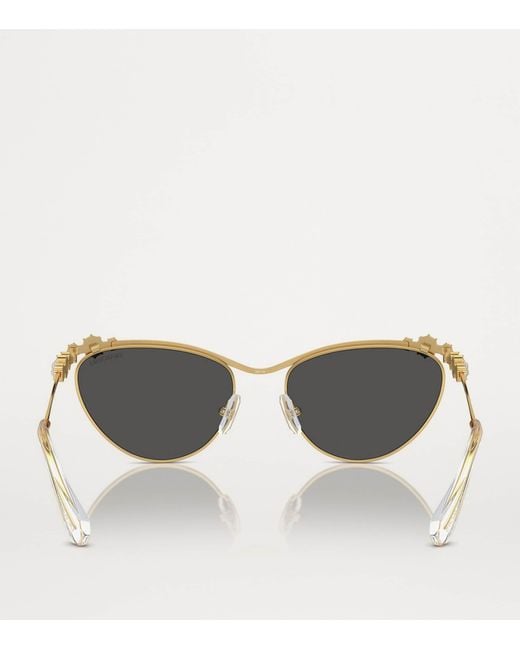 Swarovski Gray Metal Sk7017 Sunglasses