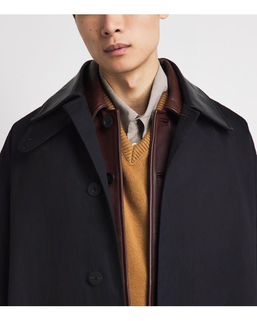 Studio Nicholson Black Revere Oversized Trench Coat for men