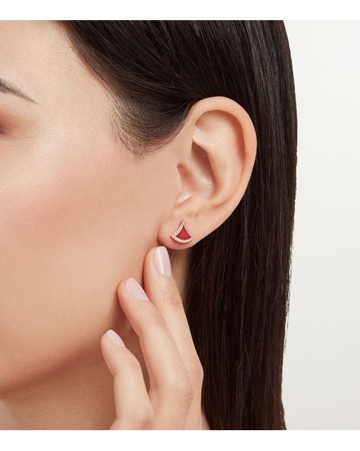 BVLGARI Red Diamond And Carnelian Divas' Dream Earrings