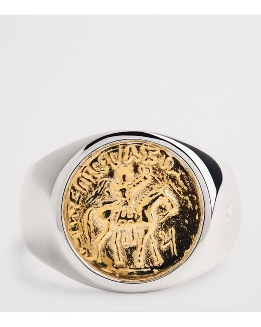 Tom Wood Metallic Sterling Coin Ring for men