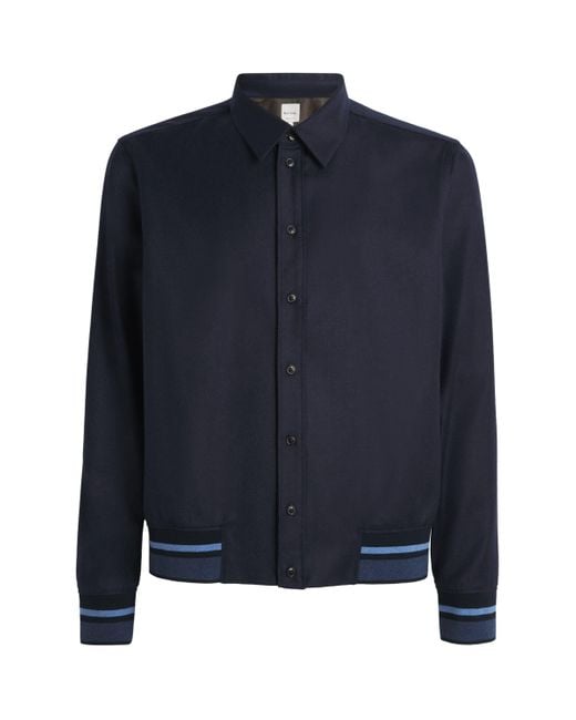 Paul Smith Blue Cotton Casual-Fit Shirt for men