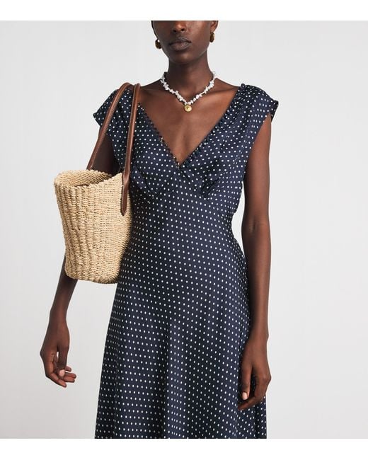 Doen Blue Silk-Blend Tahlia Mini Dress