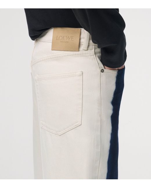 Loewe Blue Trompe-L'Oeil-Effect Straight Jeans for men